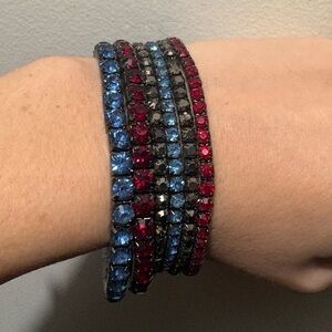 Elegant Multi-Color Crystal Bracelet Set